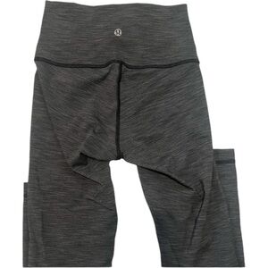 Lululemon 7/8 25” leggings in heathered Charcoal grey, size 4